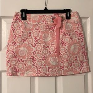 Pink Floral Lilly Pulitzer Mini-Skirt